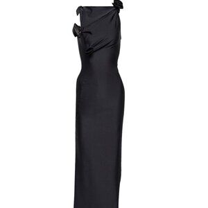 Coperni - Asymmetrical flower-detail midi dress